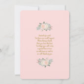 ウィンターピンクベビーシャワーガール招待状 招待状 (裏面)