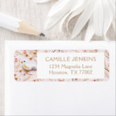 ウィンターピンクベビーシャワー差出人住所ラベル ラベル (インサイチュ)