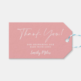ウィンターピンク赤面サンキューラベル ギフトタグ