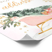 ウィンターピンク金ゴールドスノーフレークエンベロープステーション ポスター (角)