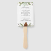 ウィンターピンフォレストグリーンリー結婚式 プログラム ハンドファン (裏面)