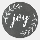 ウィンターピン wreath クリスマスの喜び ラウンドシール (正面)