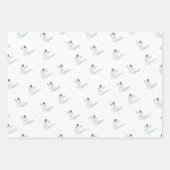 ウィンターピープルビレッジ雪だるまクリスマスホリデー ラッピングペーパーシート (正面3)