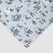 ウィンターファミリーおもしろいクリスマスホリデーパターン 薄葉紙 (詳細)