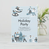 ウィンターファミリーおもしろいクリスマスホリデーパーティー 招待状 (スタンド正面)
