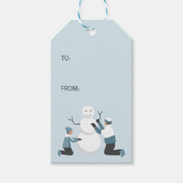 ウィンターファミリーおもしろいクリスマスホリデー ギフトタグ