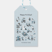 ウィンターファミリーおもしろいクリスマスホリデー ギフトタグ (裏面)