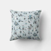 ウィンターファミリーおもしろいクリスマスホリデー クッション (裏面)