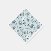 ウィンターファミリーおもしろいクリスマスホリデー スタンダードカクテルナプキン (角)