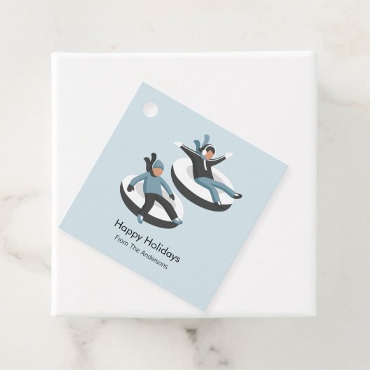 ウィンターファミリーおもしろいクリスマスホリデー フェイバータグ (インサイチュ)