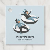 ウィンターファミリーおもしろいクリスマスホリデー フェイバータグ (正面)