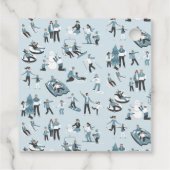 ウィンターファミリーおもしろいクリスマスホリデー フェイバータグ (裏面)