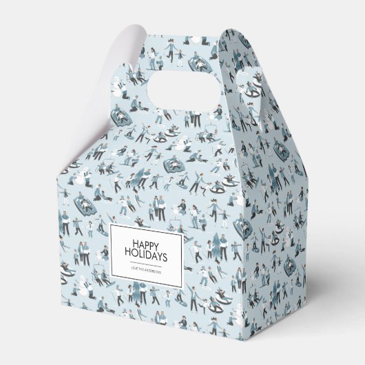 ウィンターファミリーおもしろいクリスマスホリデー フェイバーボックス (裏面サイド)