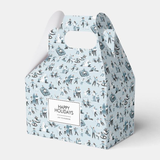 ウィンターファミリーおもしろいクリスマスホリデー フェイバーボックス (正面サイド)