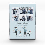 ウィンターファミリーおもしろいクリスマスホリデー フォトブロック (正面)