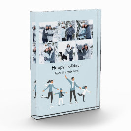 ウィンターファミリーおもしろいクリスマスホリデー フォトブロック