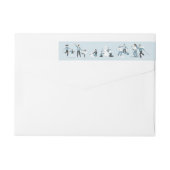 ウィンターファミリーおもしろいホリデイ ラップアラウンドラベル (裏面)