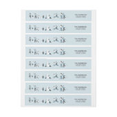 ウィンターファミリーおもしろいホリデイ ラップアラウンドラベル (シート)