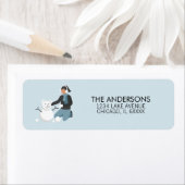 ウィンターファミリーおもしろいホリデー住所 シール (インサイチュ)