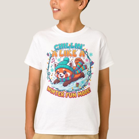 ウィンターファンモード レッドパンダ Tシャツ (正面)