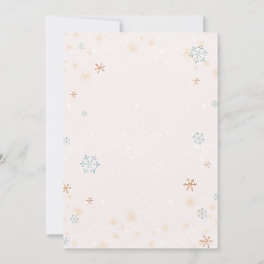 ウィンターファースト誕生日ワンダーランドをテーマにした第1パーティー 招待状 (裏面)