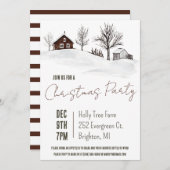 ウィンターファームクリスマスホリデーパーティー 招待状 (正面/裏面)