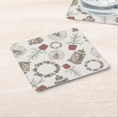 ウィンターファームハウス スクエアペーパーコースター (アングル)