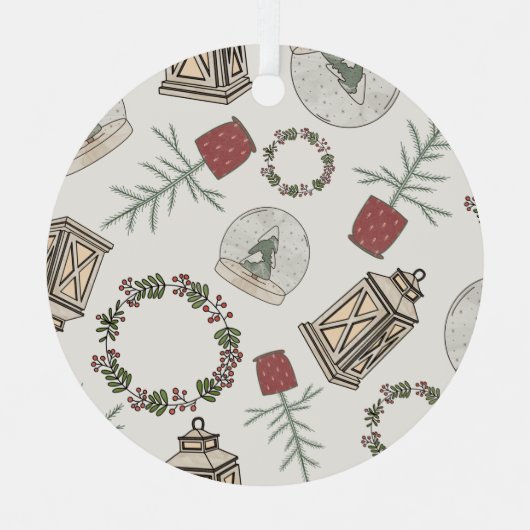 ウィンターファームハウス メタルオーナメント (正面)