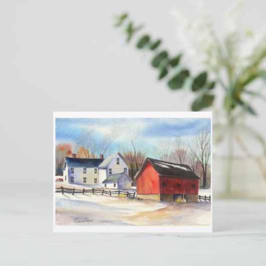 ウィンターファームハウス&レッドバーン ポストカード (スタンド正面)