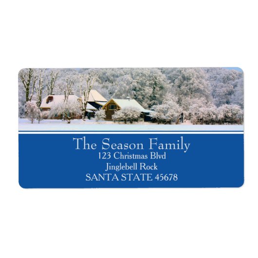 ウィンターファームホリデー住所 シール (正面)