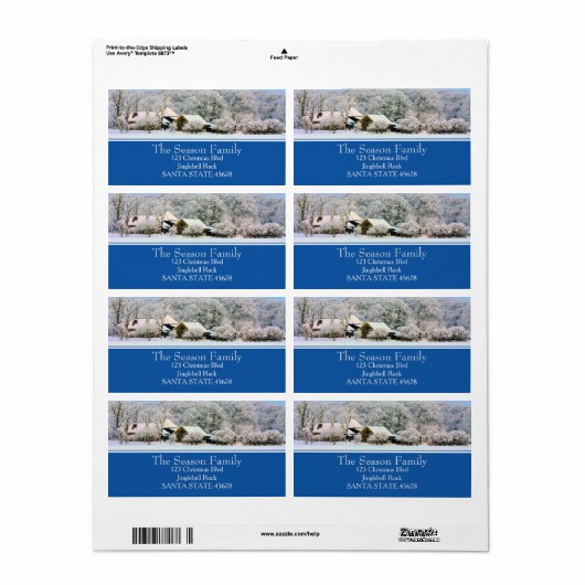 ウィンターファームホリデー住所 シール (フルシート)