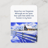 ウィンターファームランチウマズメモリアルポケット記念 名刺 (正面)