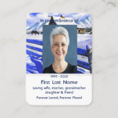 ウィンターファームランチウマズメモリアルポケット記念 名刺 (裏面)