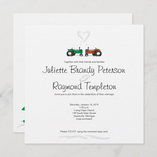 ウィンターファーム結婚式招待状 招待状 (正面/裏面)