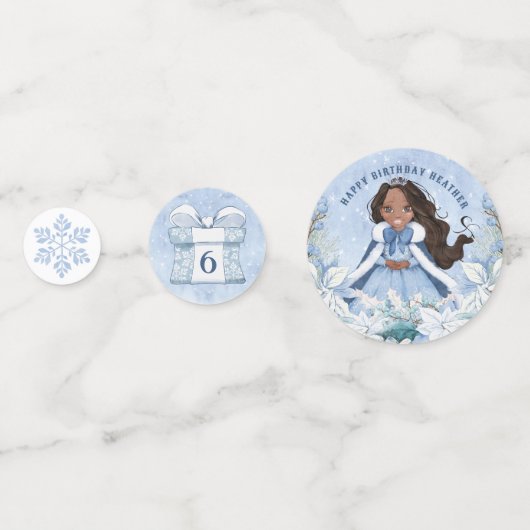 ウィンターフェアユタレプリンセス |アフリカ系アメリカ人 コンフェッティ (裏面)