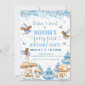 ウィンターフェアリーファースト魔法の森誕生日 招待状 (正面)