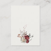 ウィンターフェスティブな葉のオムツくじベビーシャワー エンクロージャーカード (裏面)