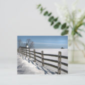 ウィンターフェンスと教会 ポストカード (スタンド正面)