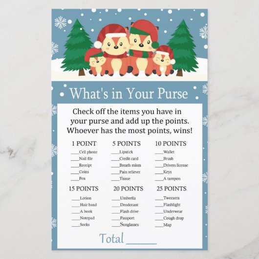 ウィンターフォックスあなたの財布ゲームの中に何がある (正面)