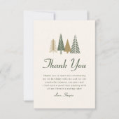 ウィンターフォト子供の誕生日 サンキューカード (正面)