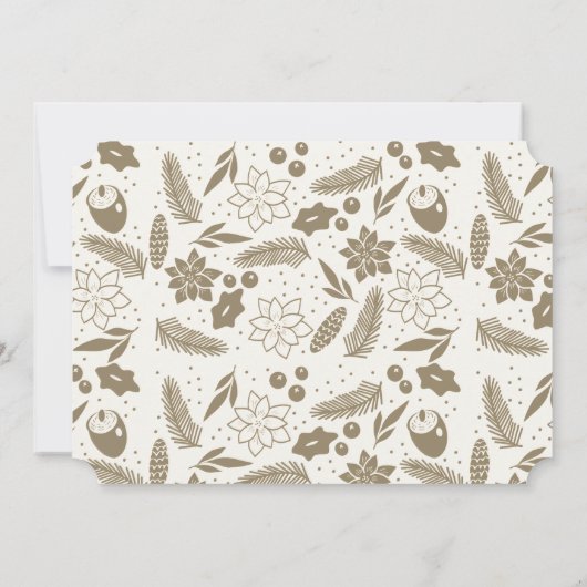 ウィンターフォリアージ金ゴールドホリデーソイレパーティー 招待状 (裏面)