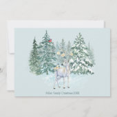 ウィンターフォレストウッドランドディアホリデーパーティー 招待状 (裏面)