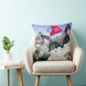 ウィンターフォレストウッドランドフレンズイラストレーション クッション (椅子)