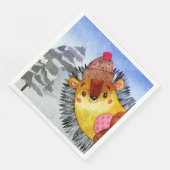 ウィンターフォレストウッドランドフレンズヘッジホッグスケッチ (コーナー)