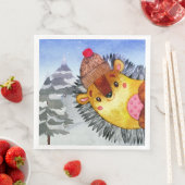 ウィンターフォレストウッドランドフレンズヘッジホッグスケッチ (インサイチュ)