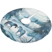 ウィンターフォレストウマーズフェスティバル馬術クリスマス ブラッシュドポリエステルツリースカート (アングル)