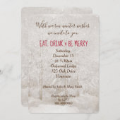 ウィンターフォレストクリスマスパーティの招待状 招待状 (正面/裏面)