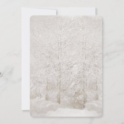 ウィンターフォレストクリスマスパーティの招待状 招待状 (裏面)