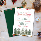 ウィンターフォレストクリスマスホリデーパーティー招待状 シーズンカード