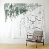 ウィンターフォレストシルバーベビーザコールド背景 タペストリー (インサイチュ(横))